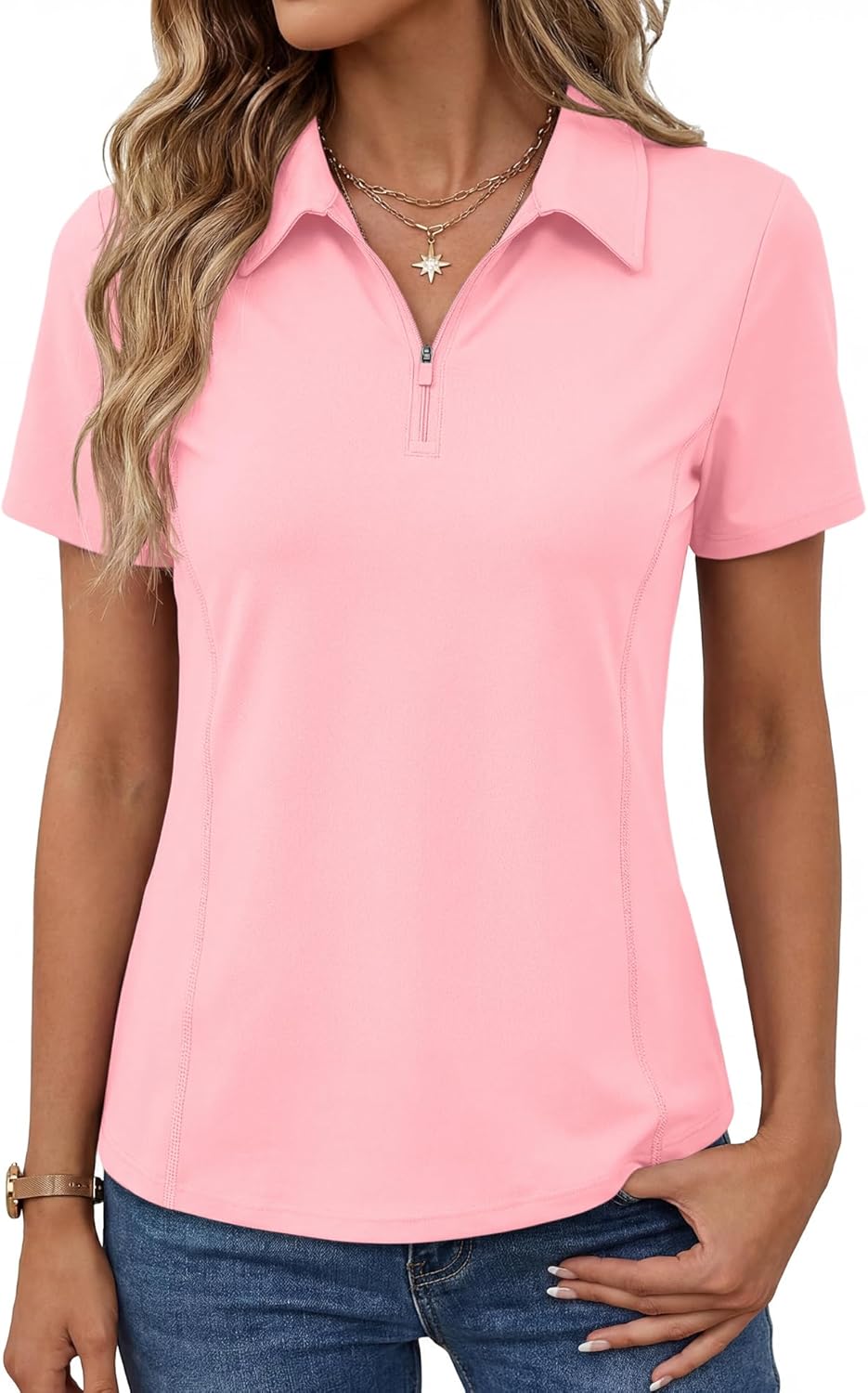 Short-Sleeve Athletic Polo Shirt