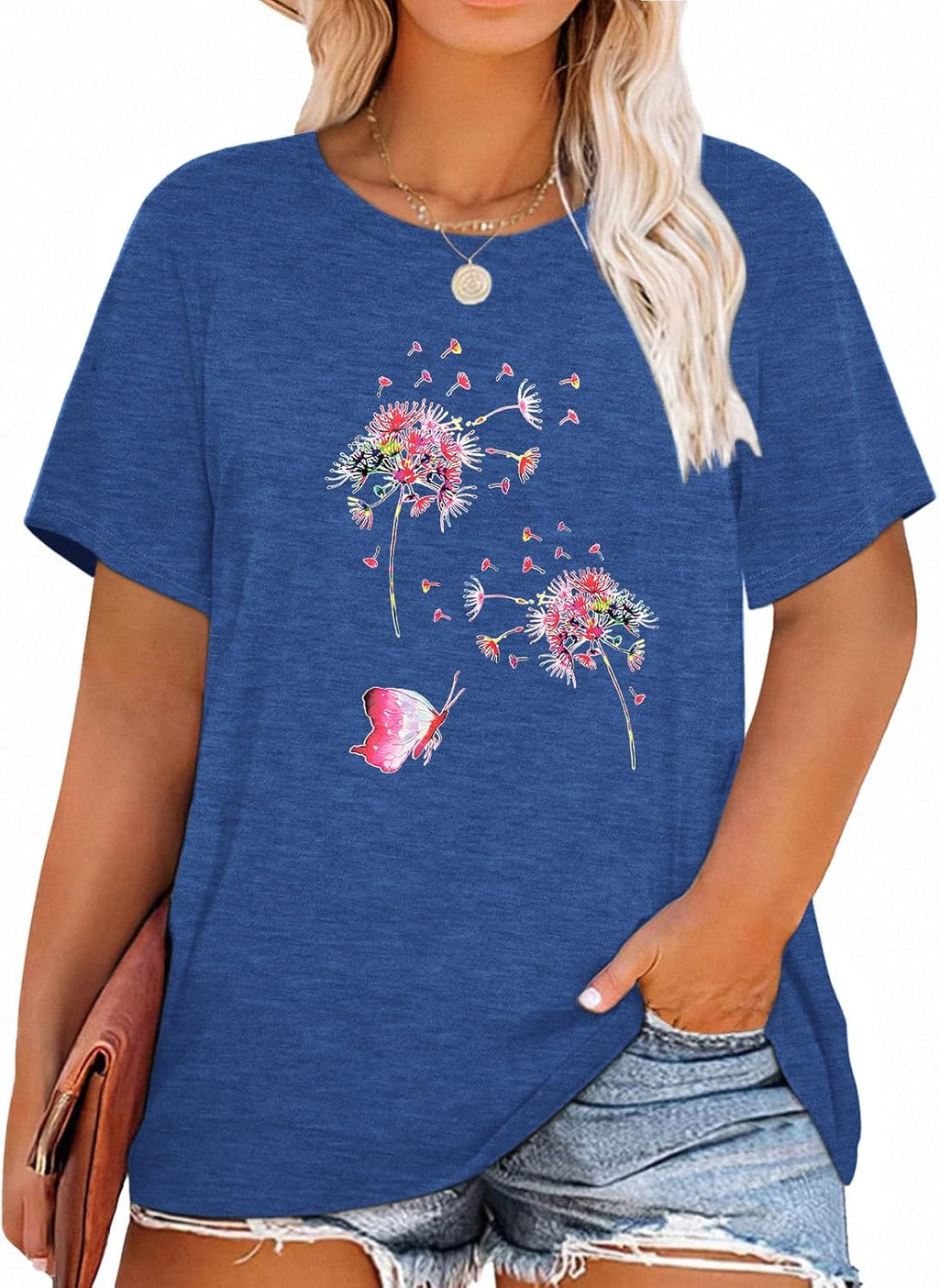 T-Shirt — Cute Dandelion-Print Top