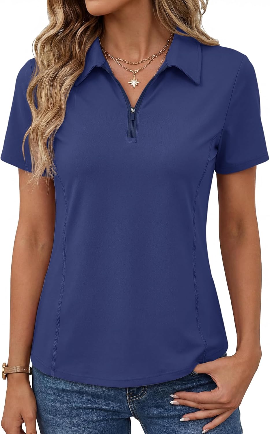Short-Sleeve Athletic Polo Shirt