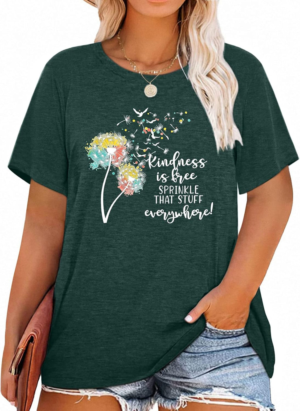 T-Shirt — Cute Dandelion-Print Top