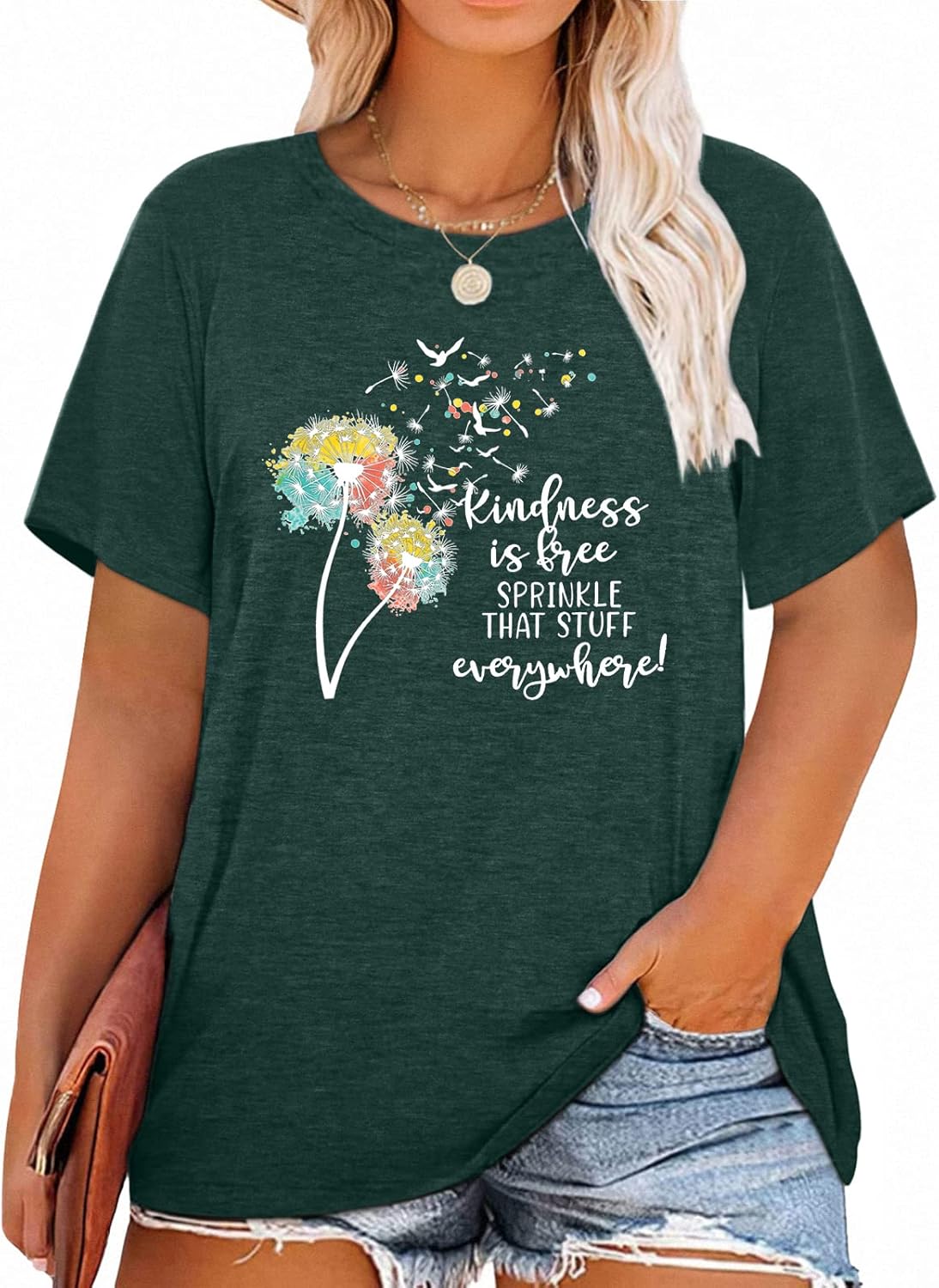 T-Shirt — Cute Dandelion-Print Top