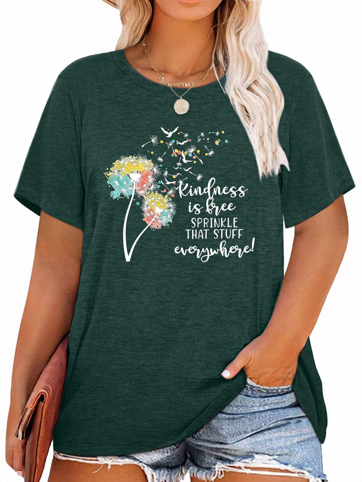 T-Shirt — Cute Dandelion-Print Top