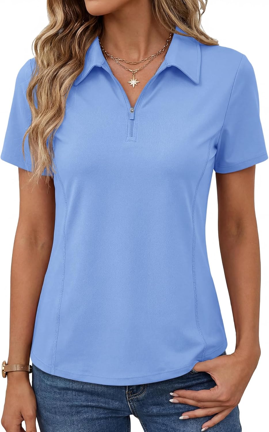 Short-Sleeve Athletic Polo Shirt