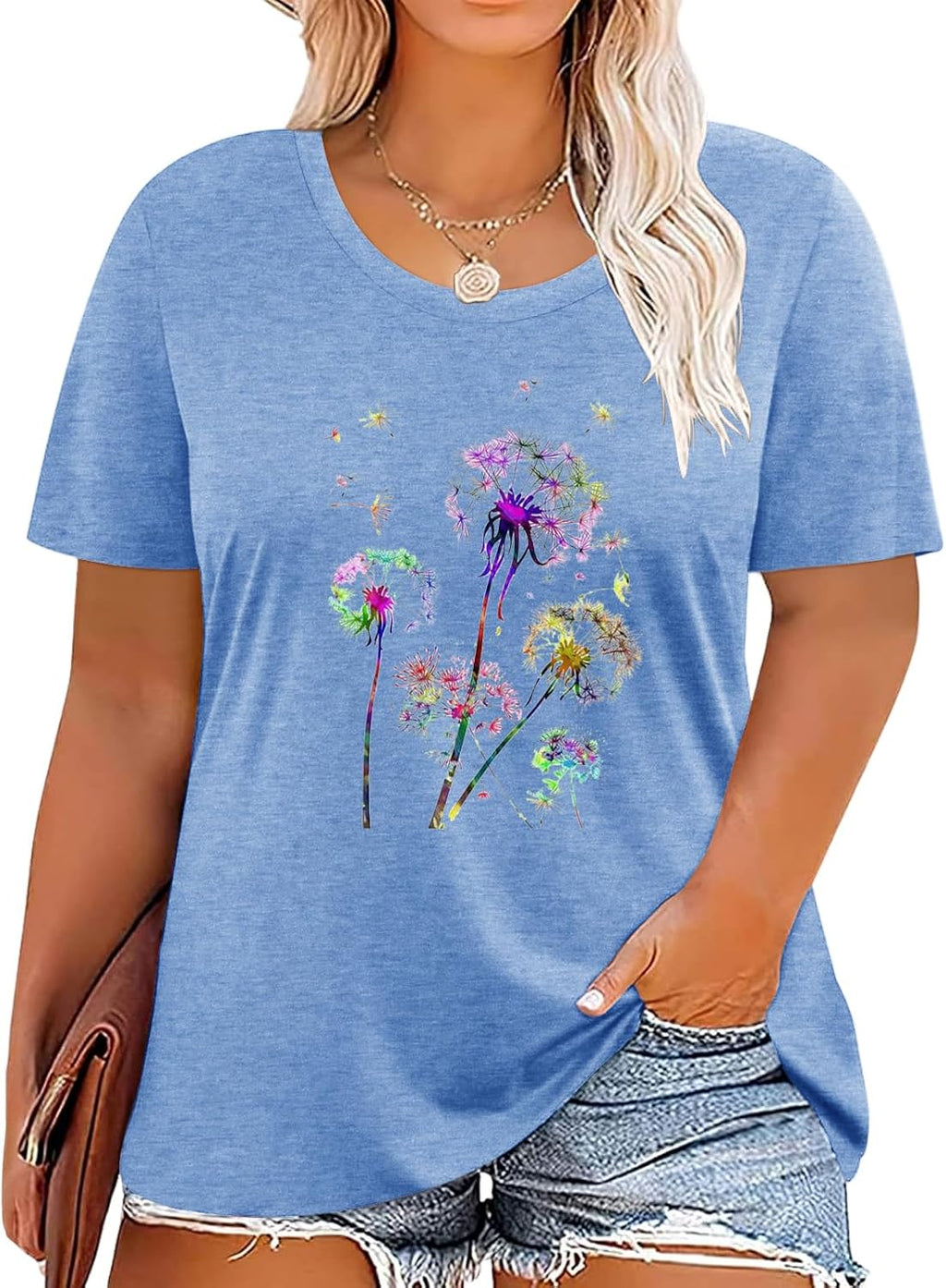 T-Shirt — Cute Dandelion-Print Top