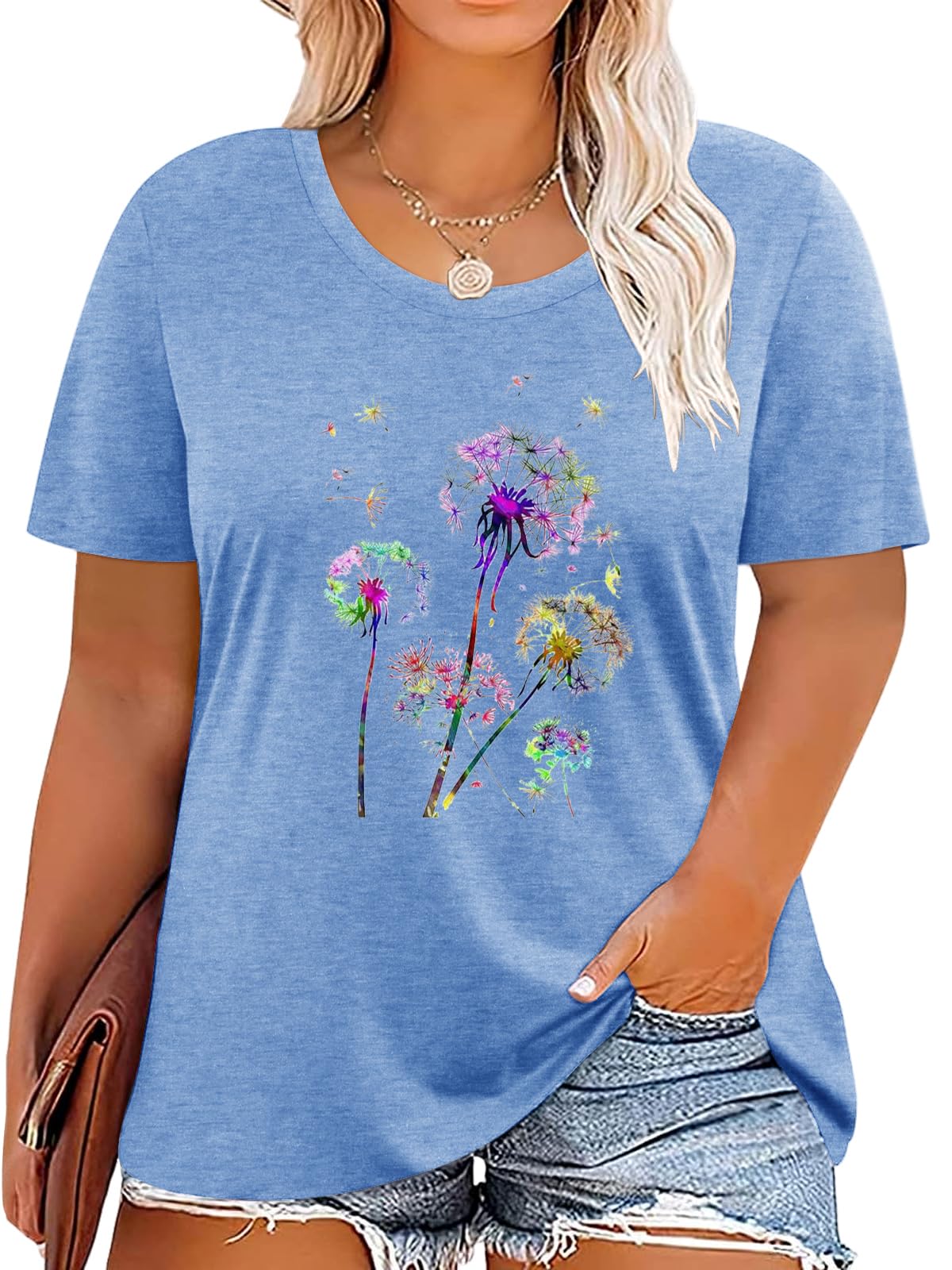 T-Shirt — Cute Dandelion-Print Top