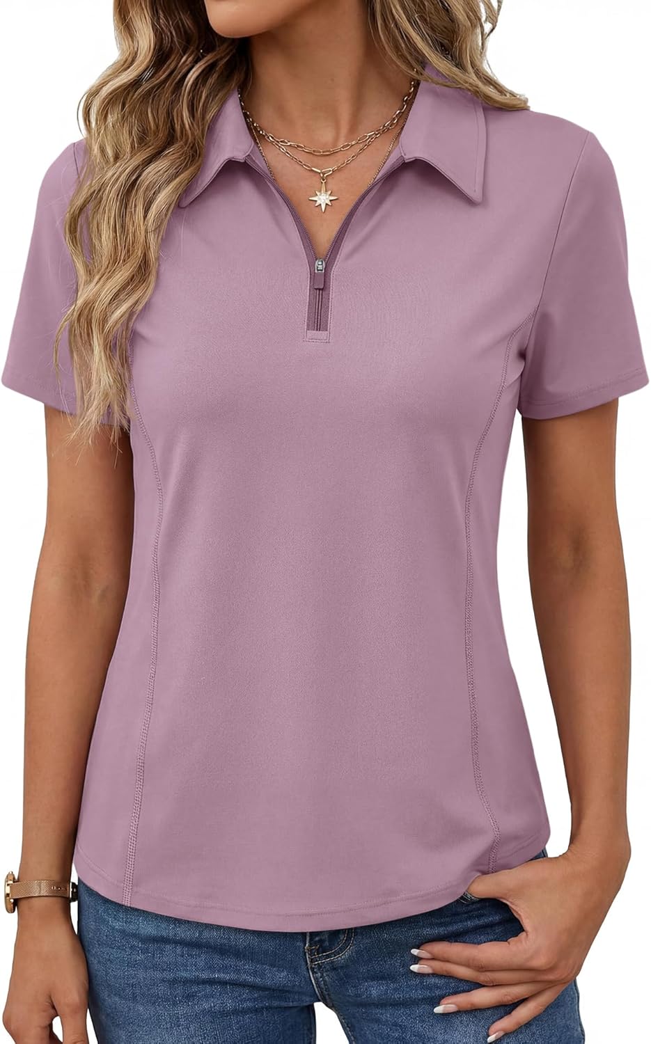 Short-Sleeve Athletic Polo Shirt