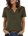 Top: V-Neck Short-Sleeve Shirt