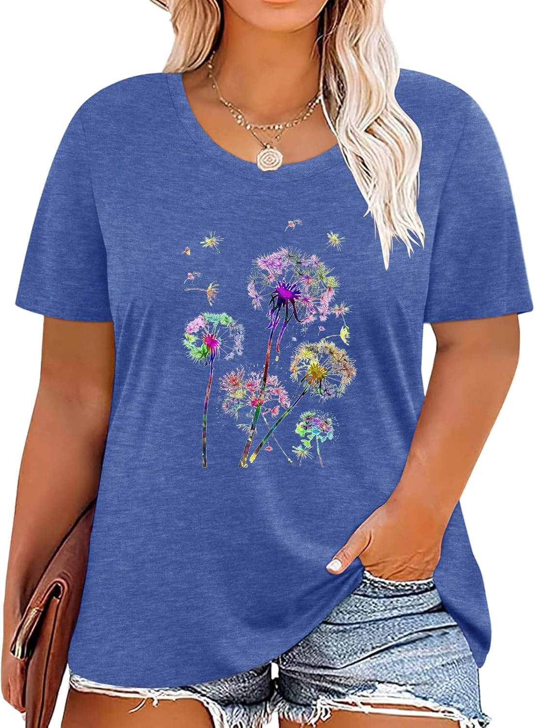 T-Shirt — Cute Dandelion-Print Top