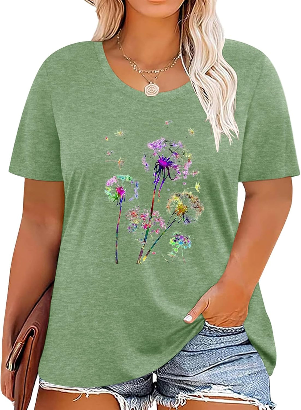 T-Shirt — Cute Dandelion-Print Top
