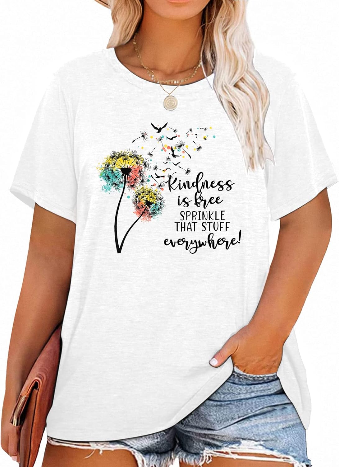 T-Shirt — Cute Dandelion-Print Top