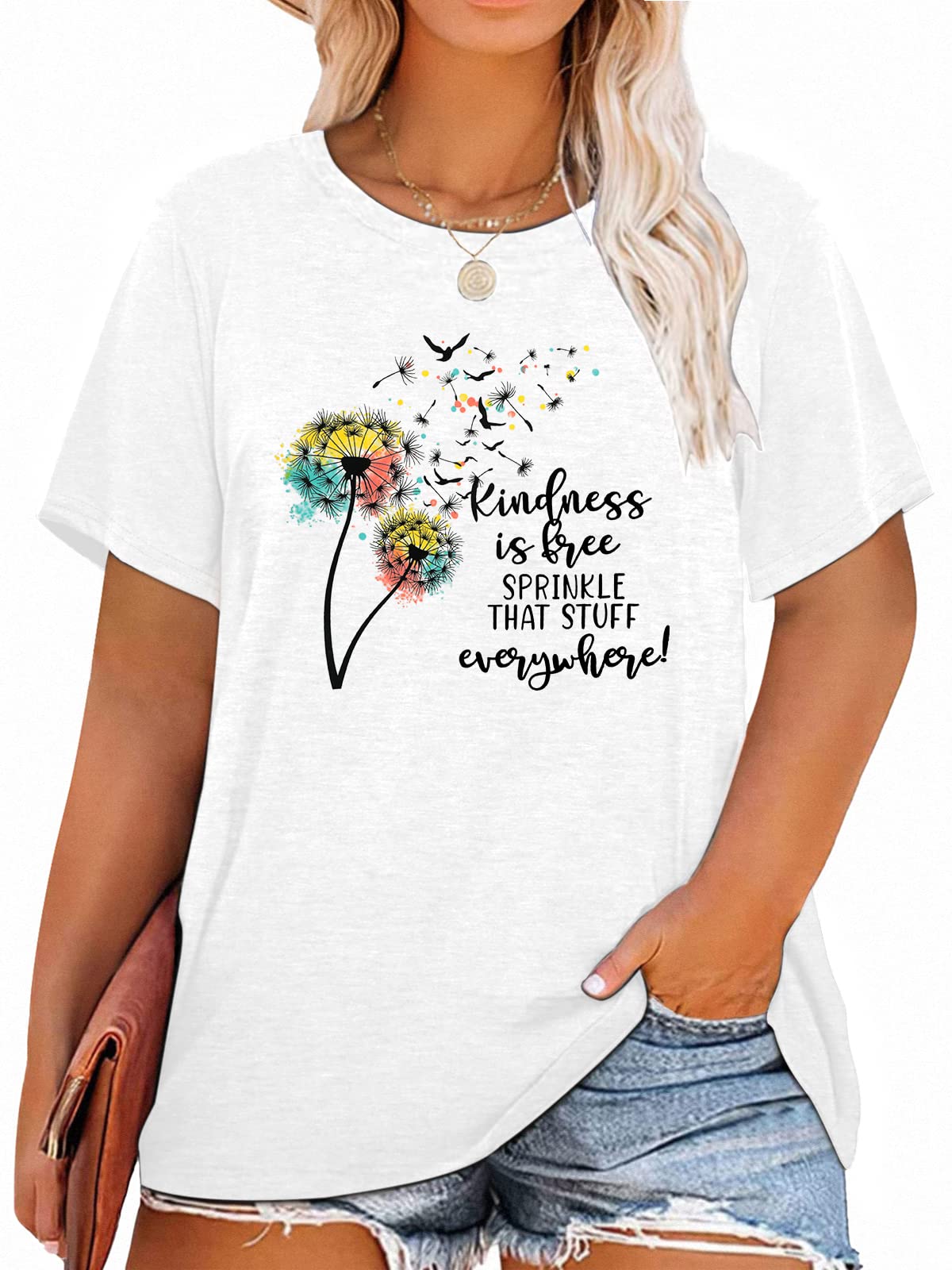 T-Shirt — Cute Dandelion-Print Top