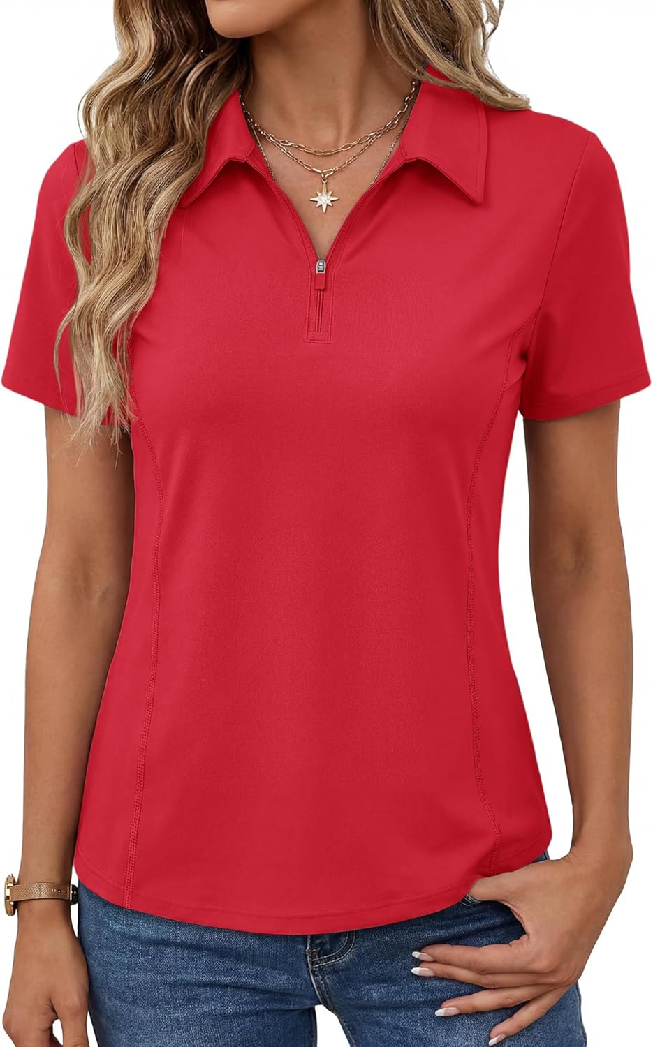 Short-Sleeve Athletic Polo Shirt