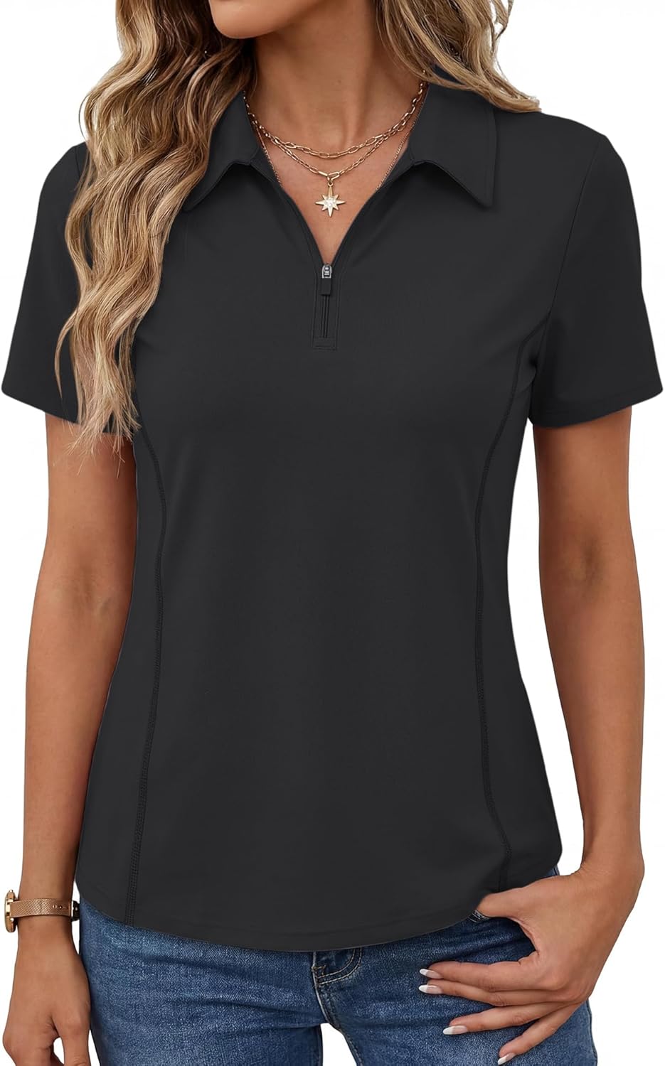 Short-Sleeve Athletic Polo Shirt