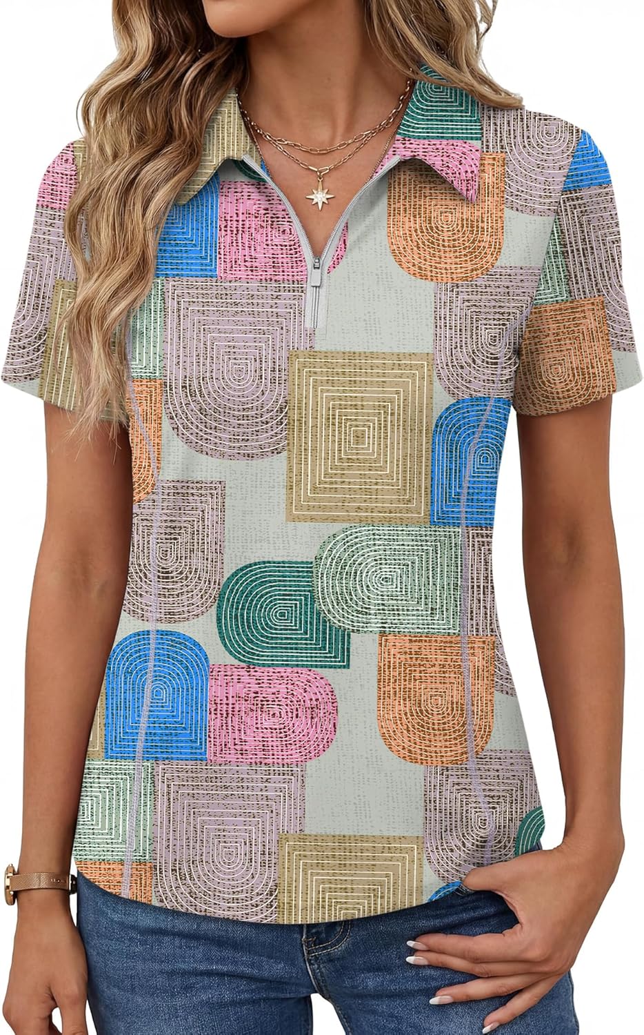 Short-Sleeve Athletic Polo Shirt