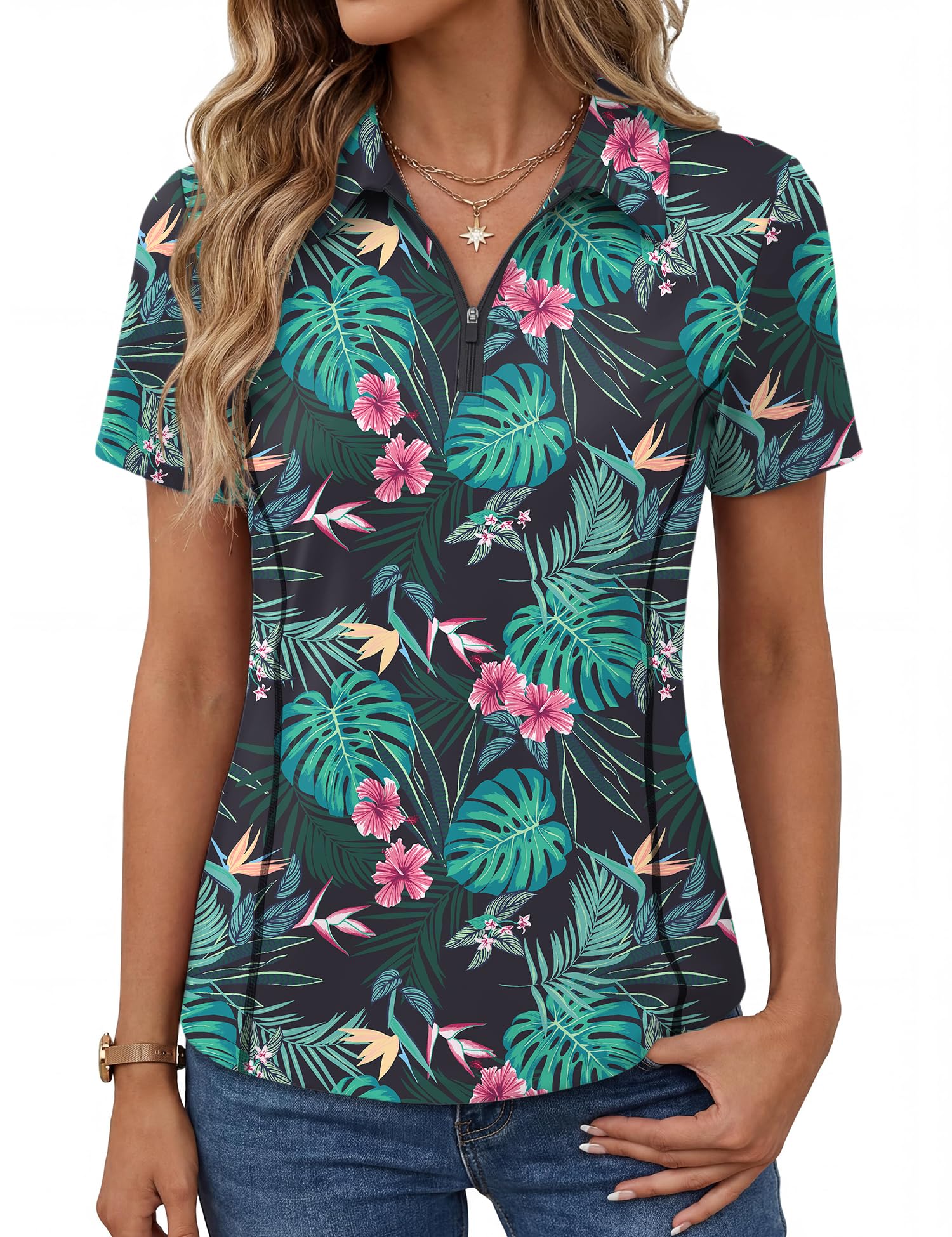 Short-Sleeve Athletic Polo Shirt