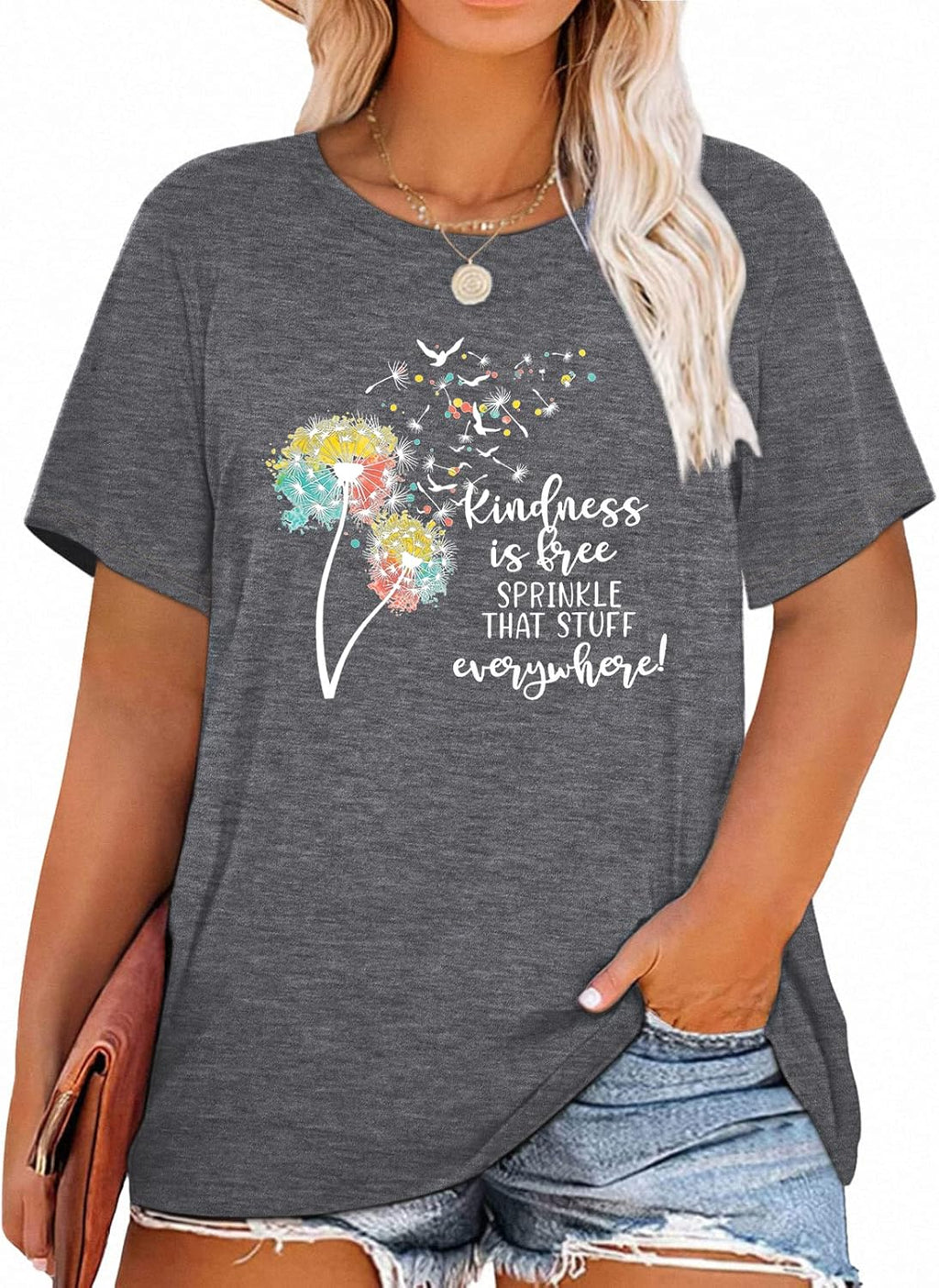 T-Shirt — Cute Dandelion-Print Top