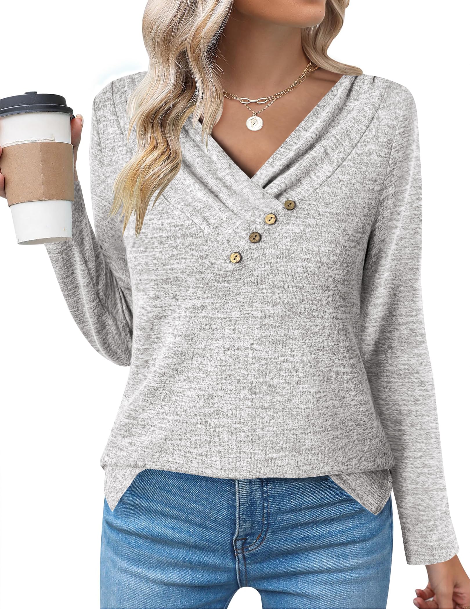 Casual Longline Top, Long-Sleeve Shirt