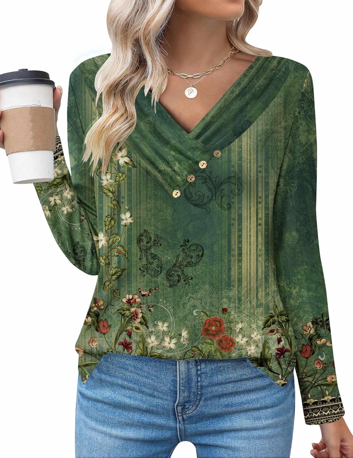 Casual Longline Top, Long-Sleeve Shirt
