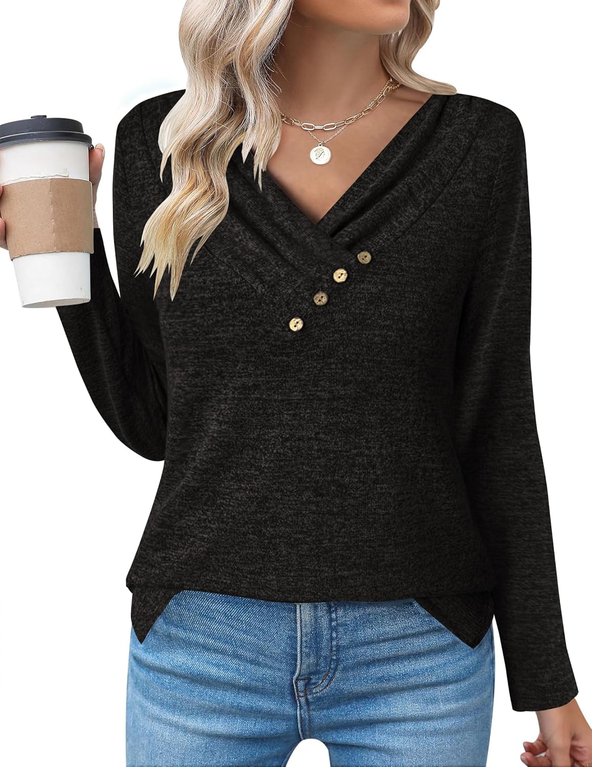 Casual Longline Top, Long-Sleeve Shirt