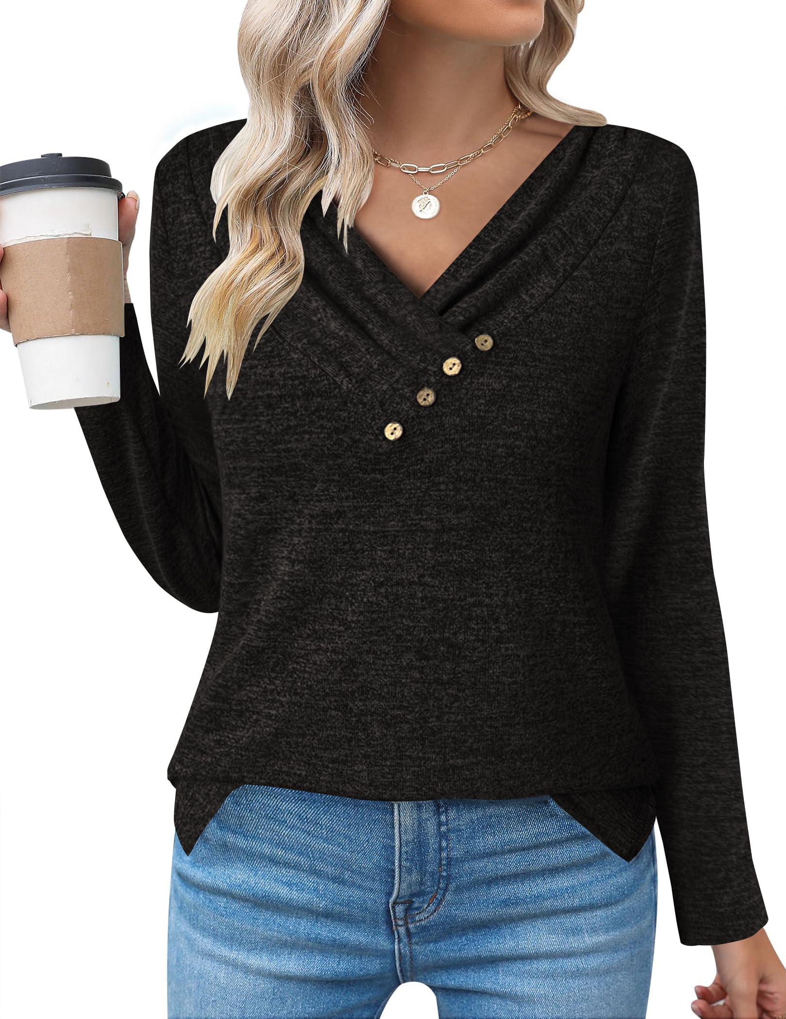 Casual Longline Top, Long-Sleeve Shirt