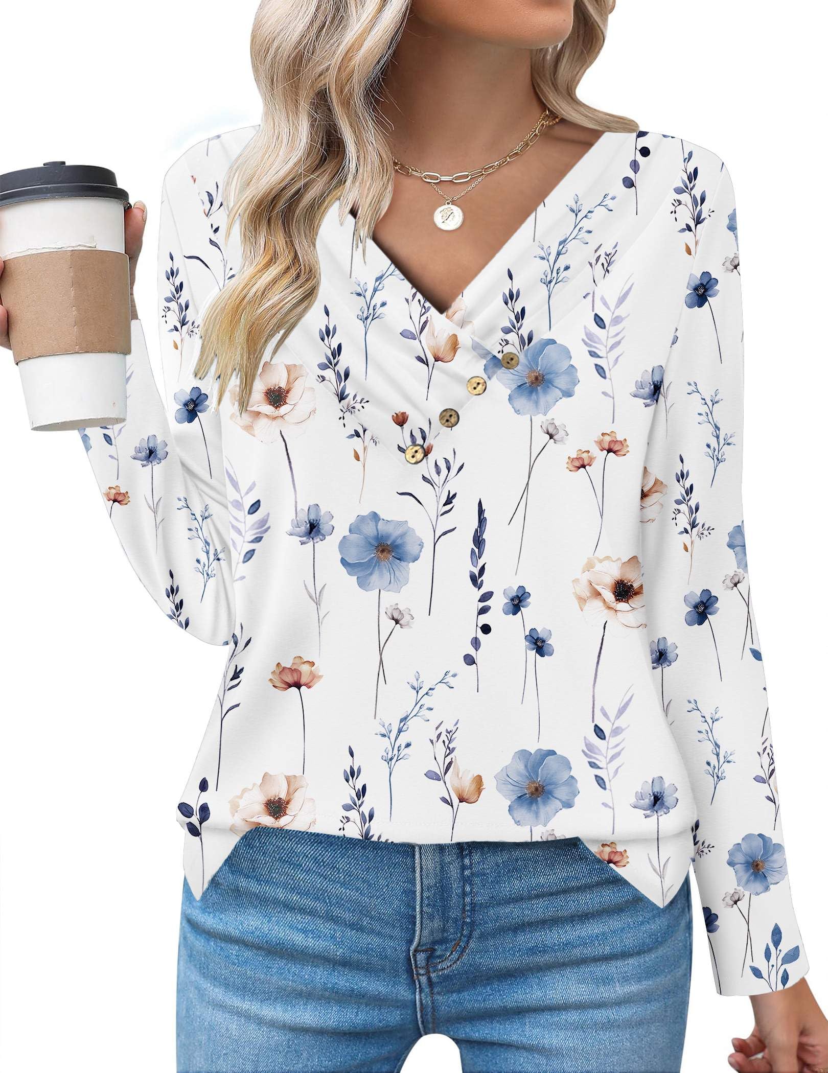 Casual Longline Top, Long-Sleeve Shirt