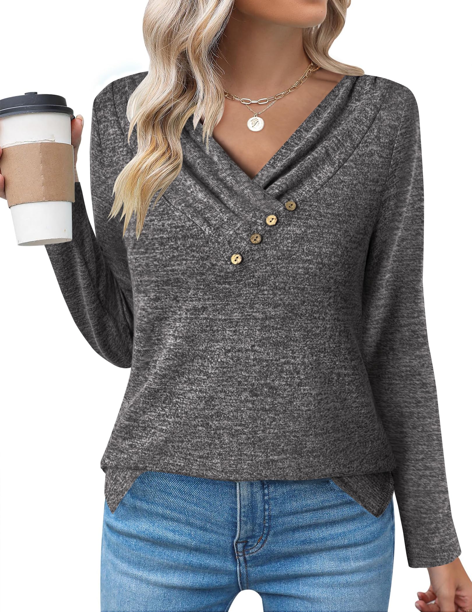 Casual Longline Top, Long-Sleeve Shirt