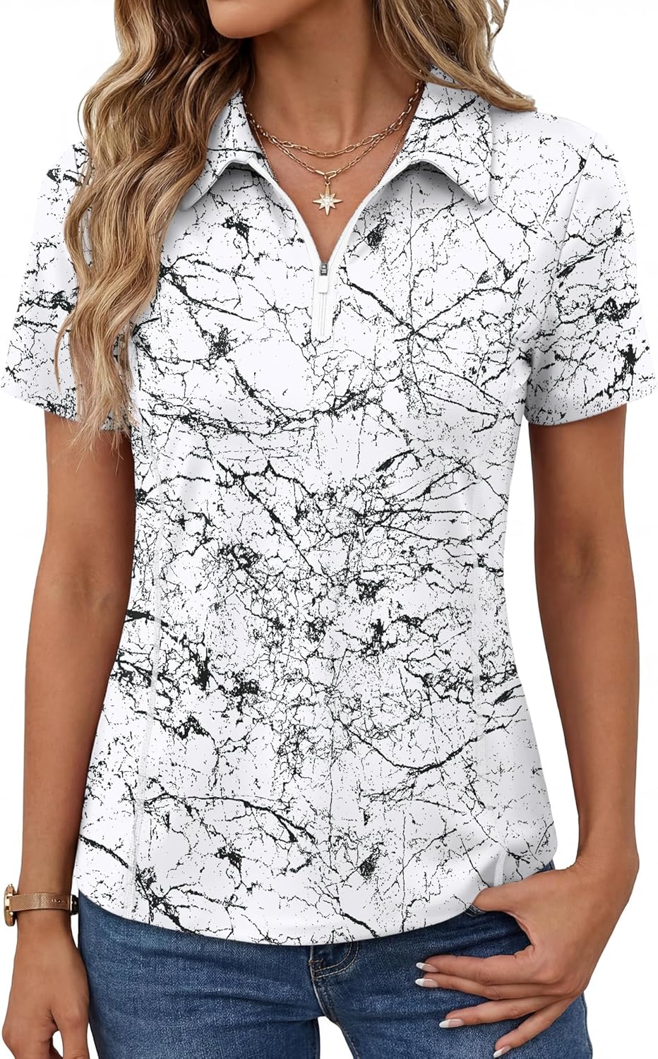 Short-Sleeve Athletic Polo Shirt