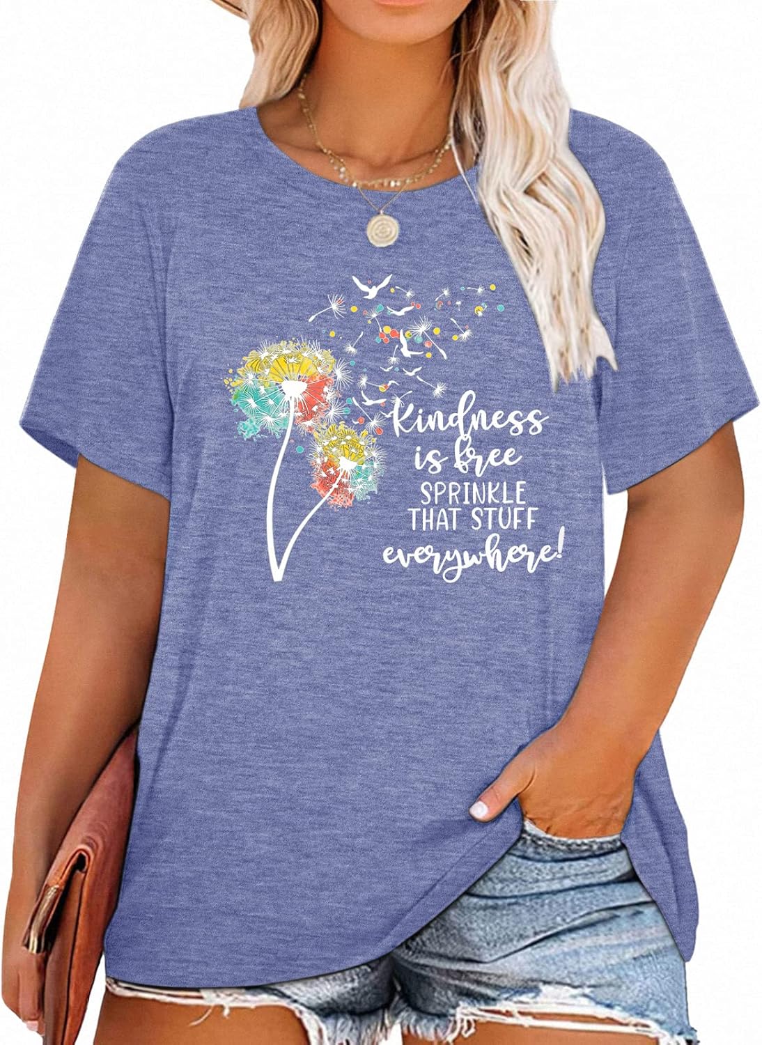 T-Shirt — Cute Dandelion-Print Top