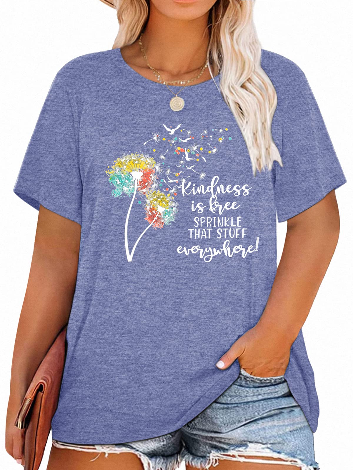 T-Shirt — Cute Dandelion-Print Top