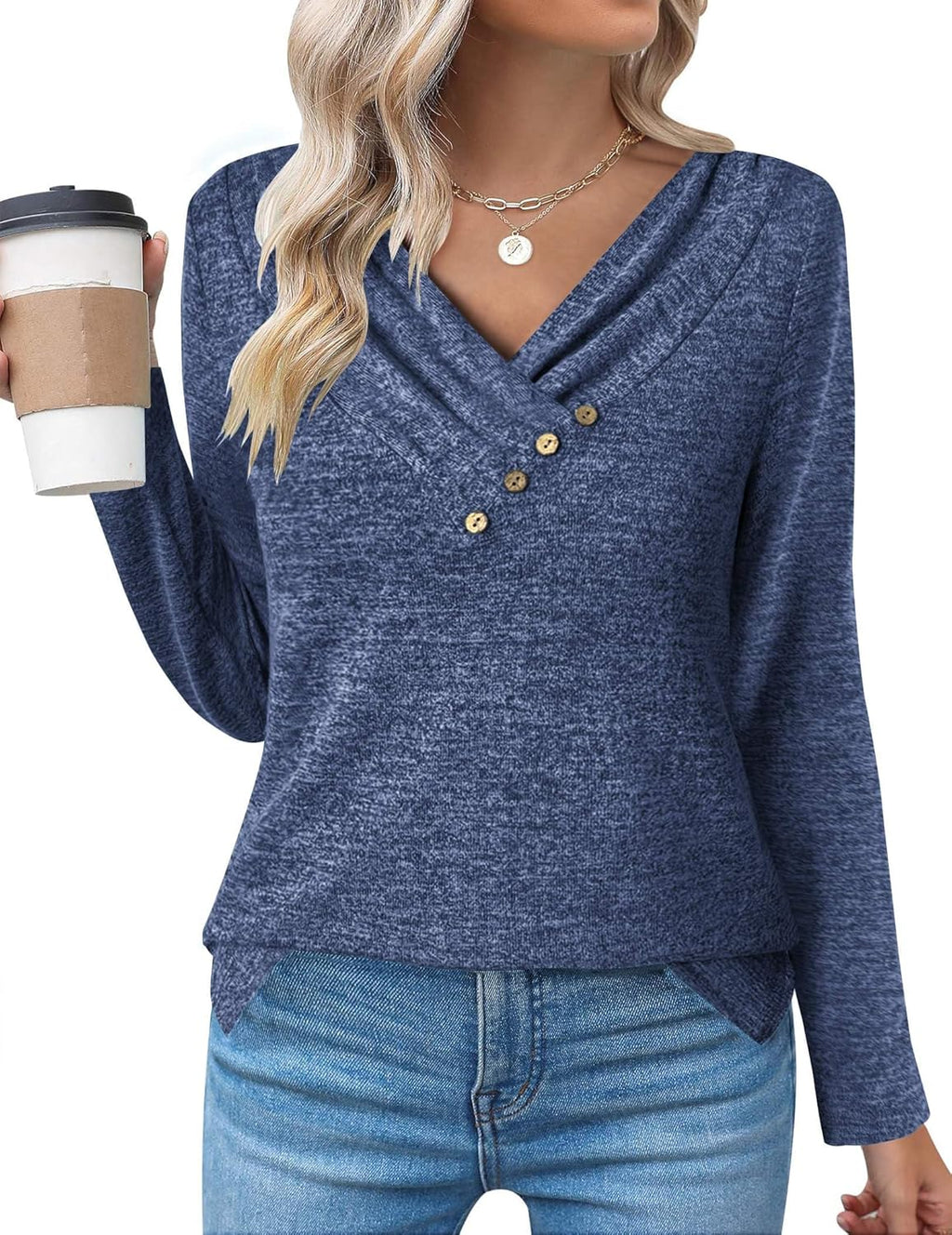 Casual Longline Top, Long-Sleeve Shirt