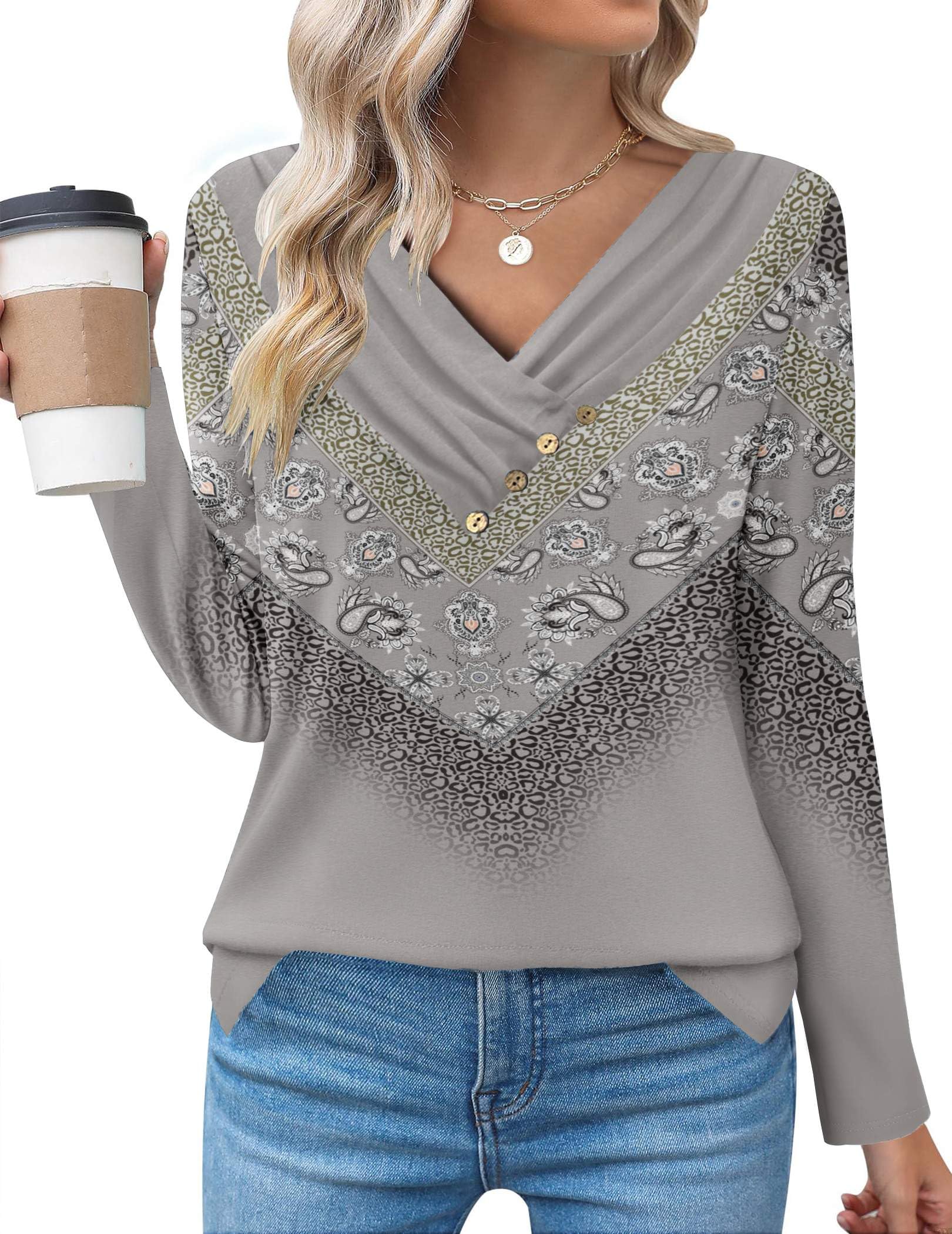 Casual Longline Top, Long-Sleeve Shirt