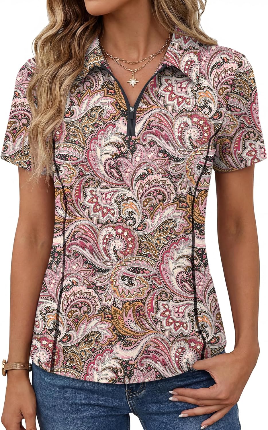 Short-Sleeve Athletic Polo Shirt