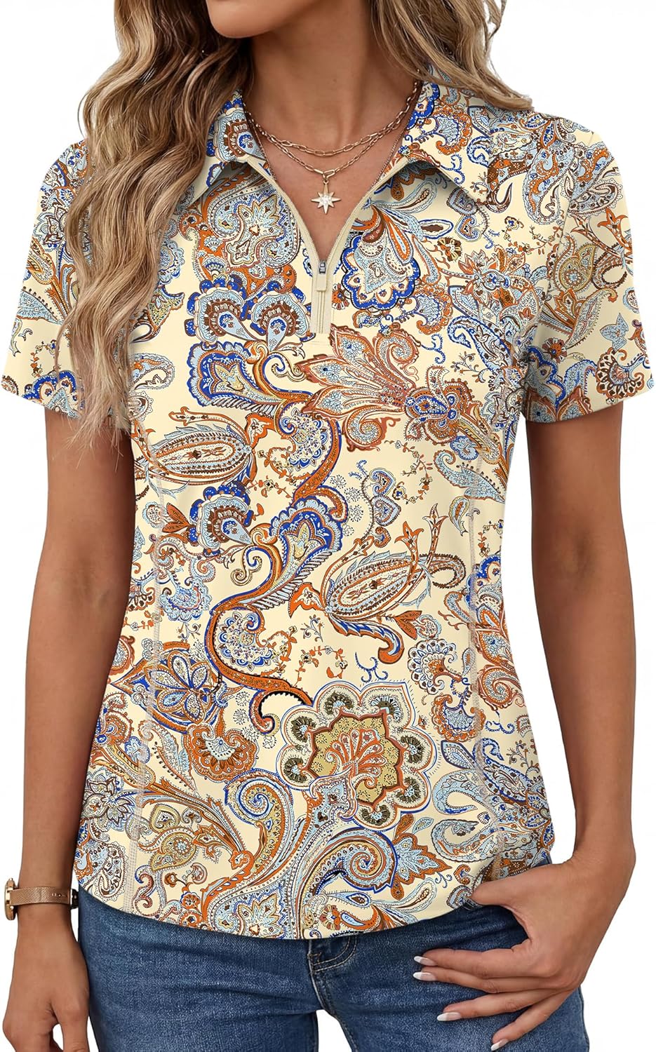 Short-Sleeve Athletic Polo Shirt