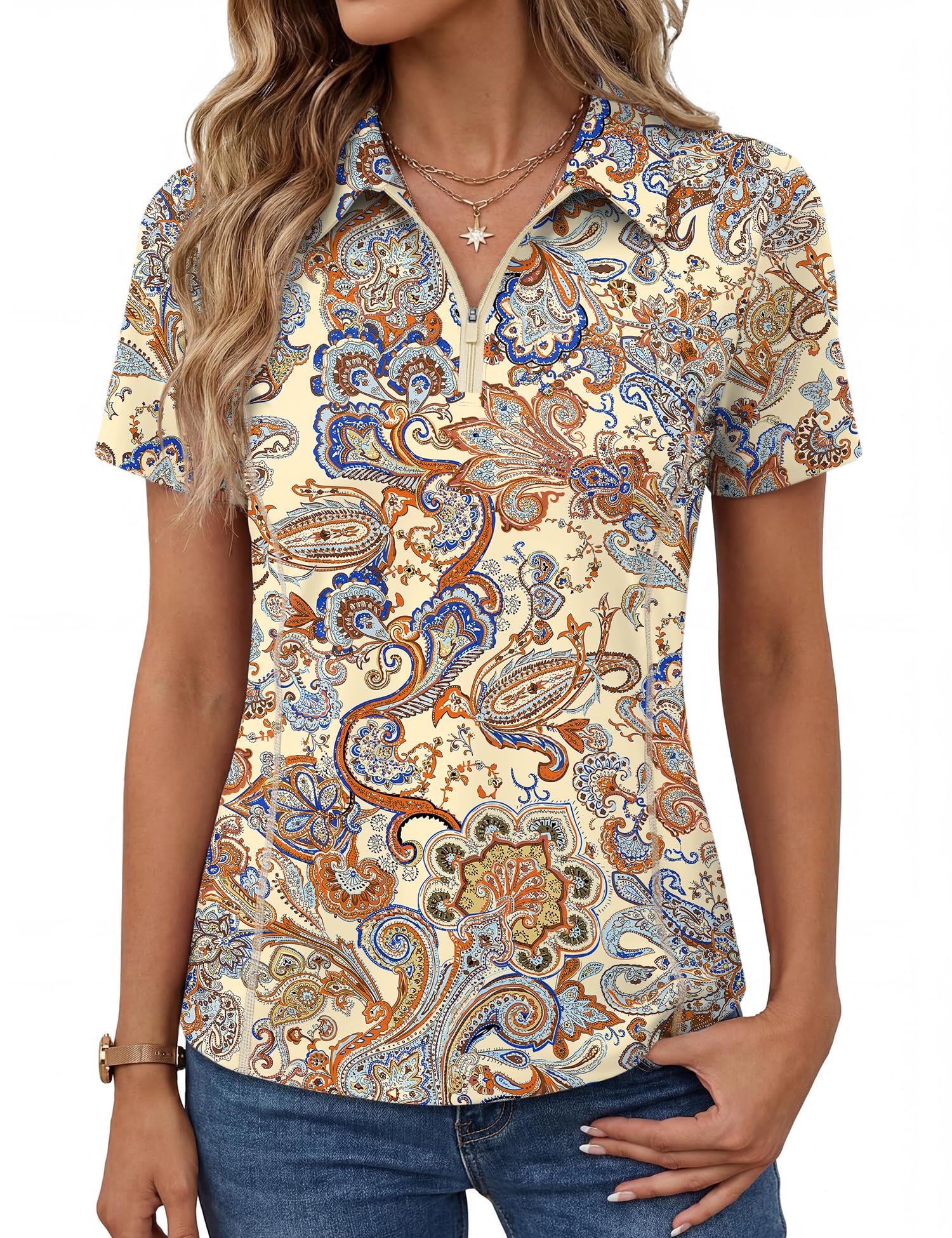 Short-Sleeve Athletic Polo Shirt
