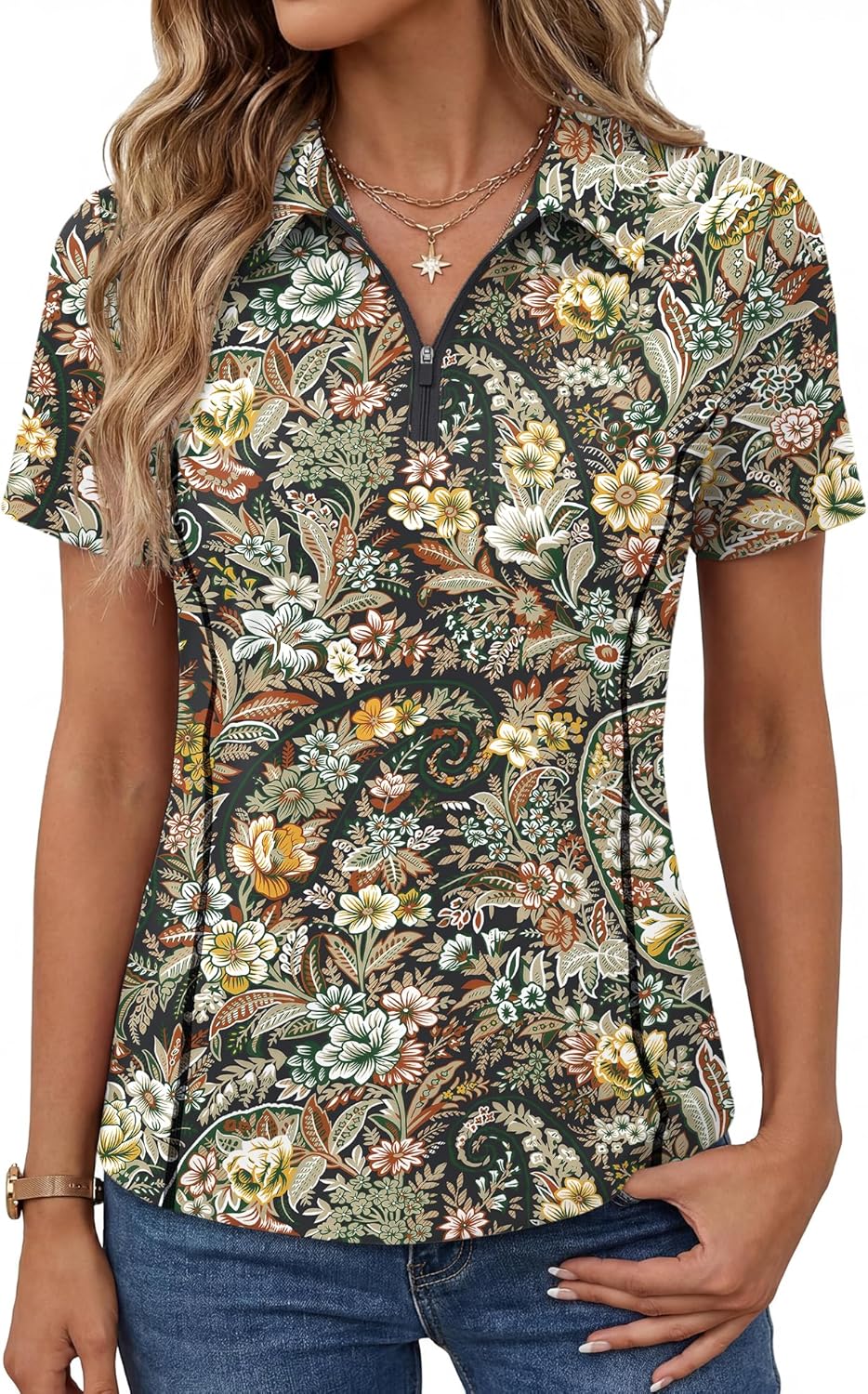 Short-Sleeve Athletic Polo Shirt